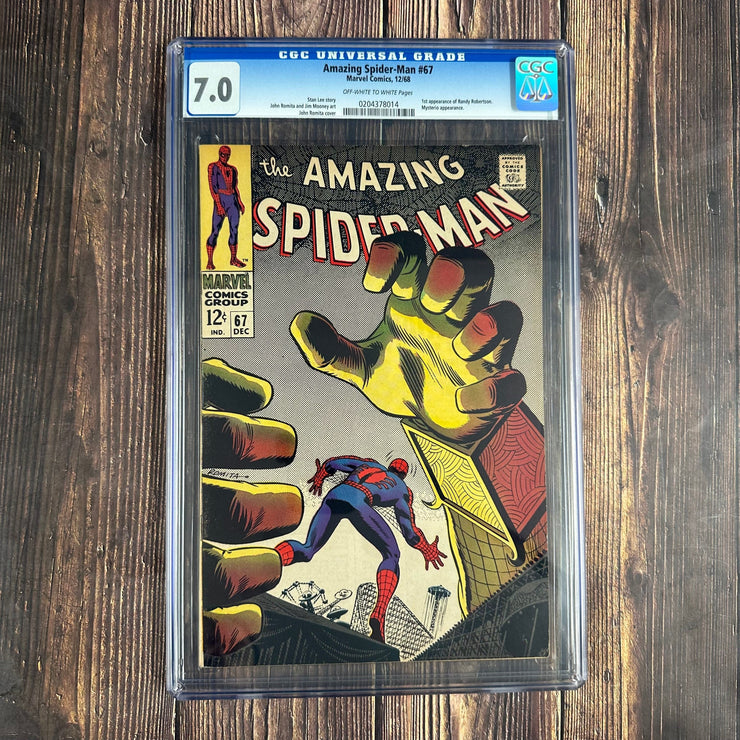 Bry's Comics *B0X06 Amazing Spider-Man #67 CGC 7.0 Cover Art by John Romita Sr., 1st appearance of Randy Robertson