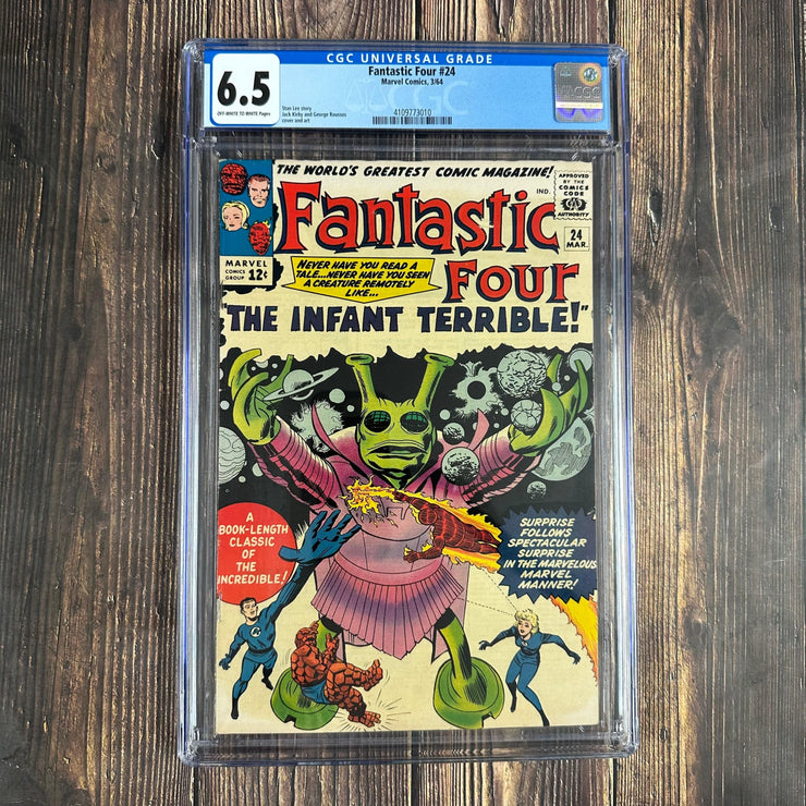 Bry's Comics *B0X06 Fantastic Four #24 CGC 6.5 Cover Art by Jack Kirby, 1st appearance of the Infant Terrible