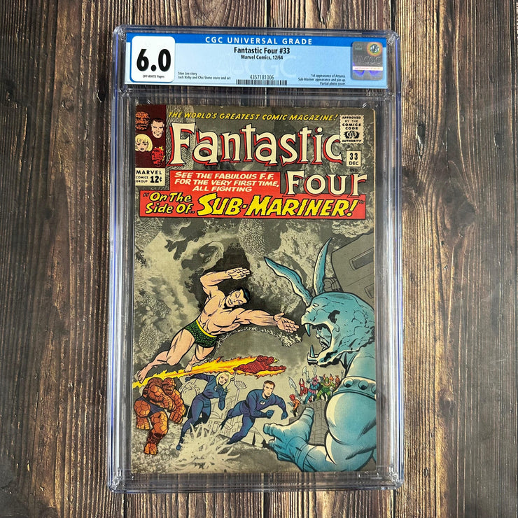 Bry's Comics *B0X06 Fantastic Four #33 CGC 6.0 Cover Art by Jack Kirby, 1st appearance of Attuma