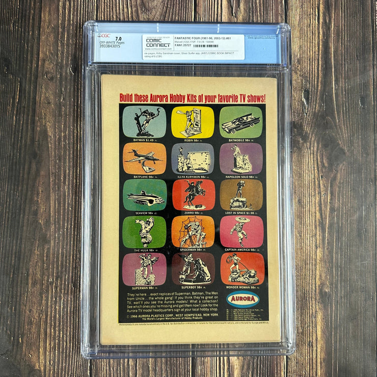 Bry's Comics *B0X06 Fantastic Four #61 CGC 7.0 Cover Art by Jack Kirby