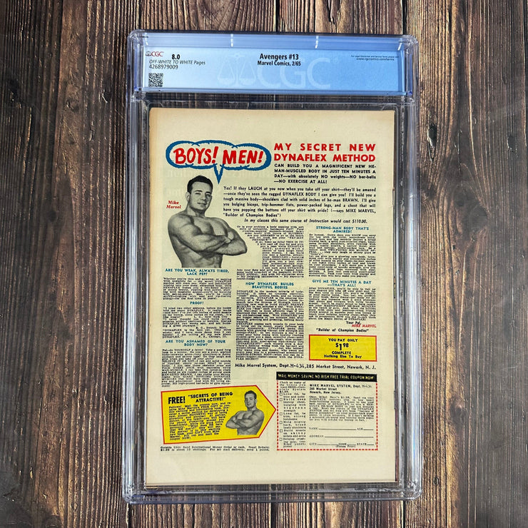 Bry's Comics *B0X07 Avengers #13 CGC 8.0 Cover Art by Jack Kirby, 1st appearance of Count Nefaria