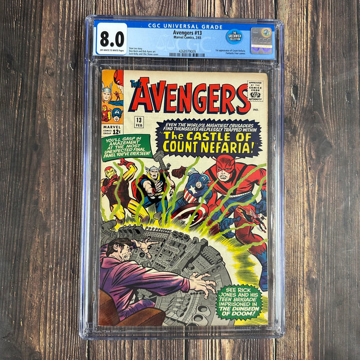 Bry's Comics *B0X07 Avengers #13 CGC 8.0 Cover Art by Jack Kirby, 1st appearance of Count Nefaria