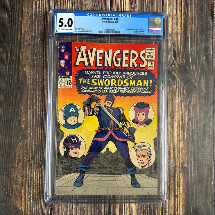 Bry's Comics *B0X07 Avengers #19 CGC 5.0 Cover Art by Jack Kirby, 1st appearance of Swordsman, Origin of Hawkeye
