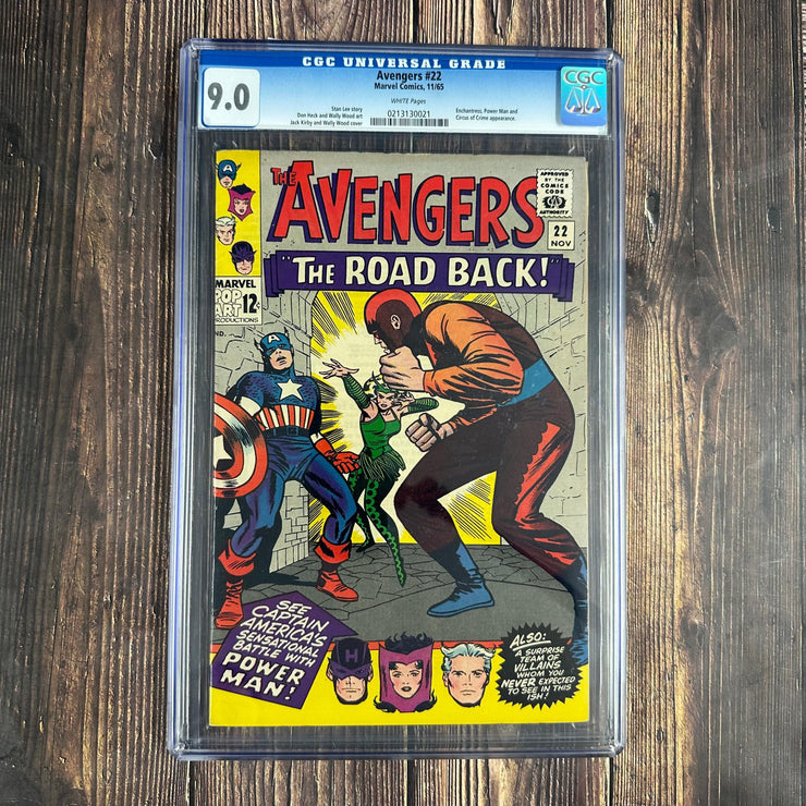 Bry's Comics *B0X07 Avengers #22 CGC 9.0 WP Cover Art by Jack Kirby