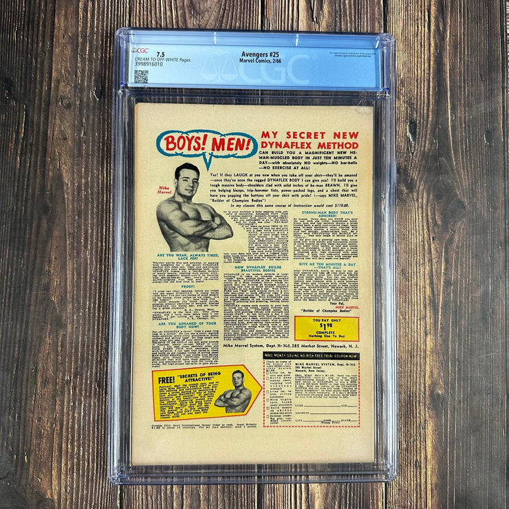 Bry's Comics *B0X07 Avengers #25 CGC 7.5 Cover Art by Jack Kirby, 1st battle of the Avengers vs Doctor Doom