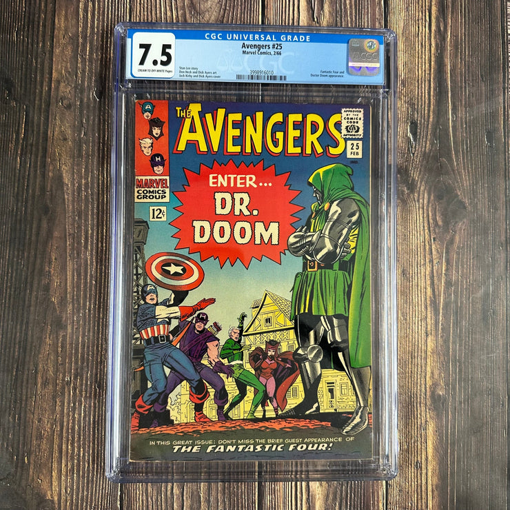 Bry's Comics *B0X07 Avengers #25 CGC 7.5 Cover Art by Jack Kirby, 1st battle of the Avengers vs Doctor Doom