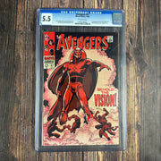 Bry's Comics *B0X07 Avengers #57 CGC 5.5 CLASSIC Cover Art by John Buscema, 1st appearance of Vision, 2nd appearance of Ultron