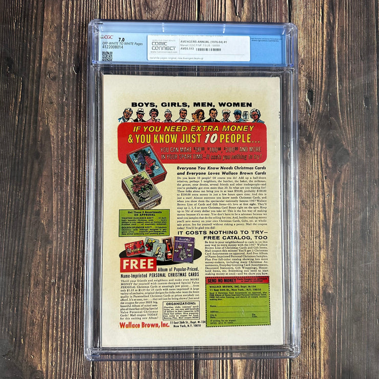 Bry's Comics *B0X07 Avengers Annual #1 CGC 7.0  1st team-up of the original and the new Avengers