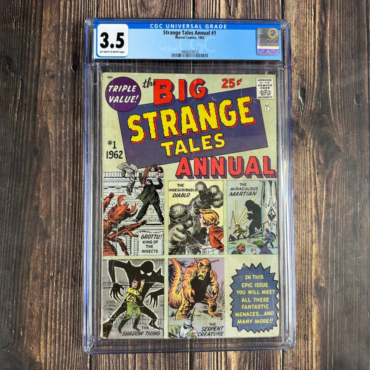 Bry's Comics *B0X07 Strange Tales Annual #1 CGC 3.5 Cover Art by Jack Kirby, 1st annual format issue published by Marvel