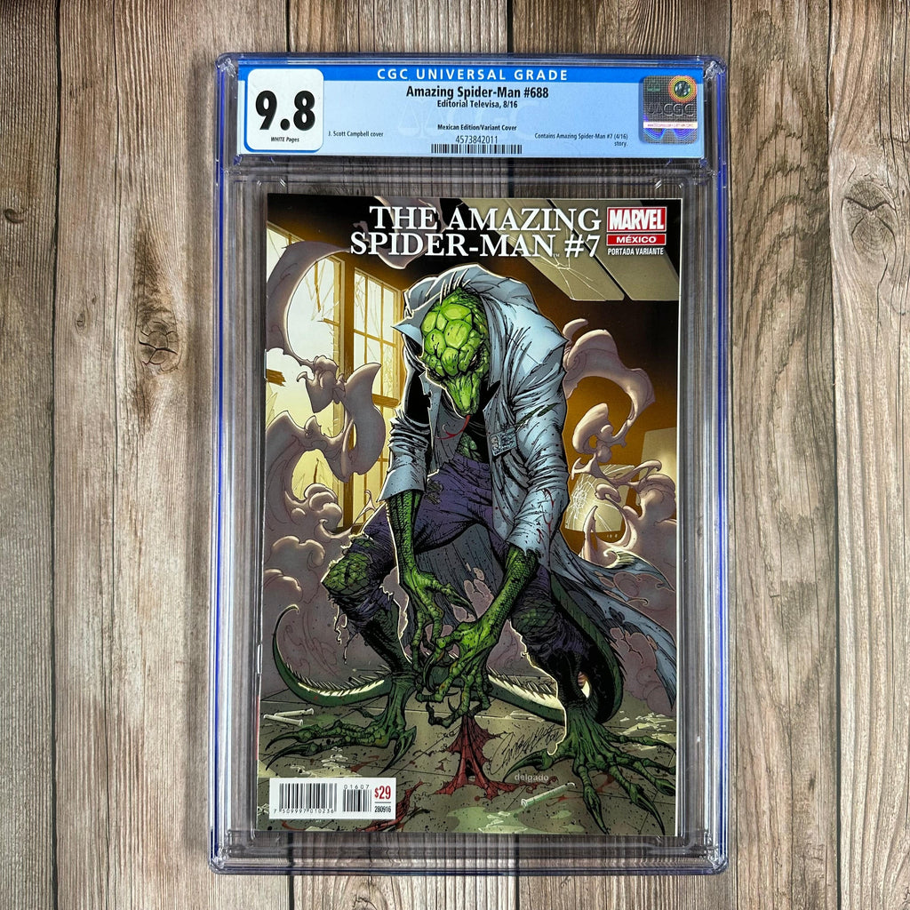 Bry's Comics *B0X08 Amazing Spider-Man #688 CGC 9.8 WP Mexican Edition, Variant Cover Art by J. Scott Campbell