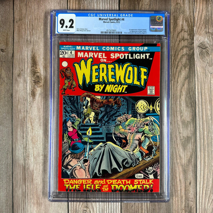 Bry's Comics *B0X08 Marvel Spotlight #4 CGC 9.2 WP 3rd appearance of Werewolf by Night, 1st appearance of the Darkhold and Buck Cowan