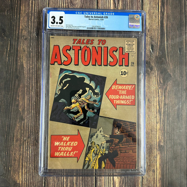 Bry's Comics *B0X08 Tales to Astonish #26 CGC 3.5 Cover Art by Jack Kirby, Classic early Marvel sci-fi storytelling (1961)