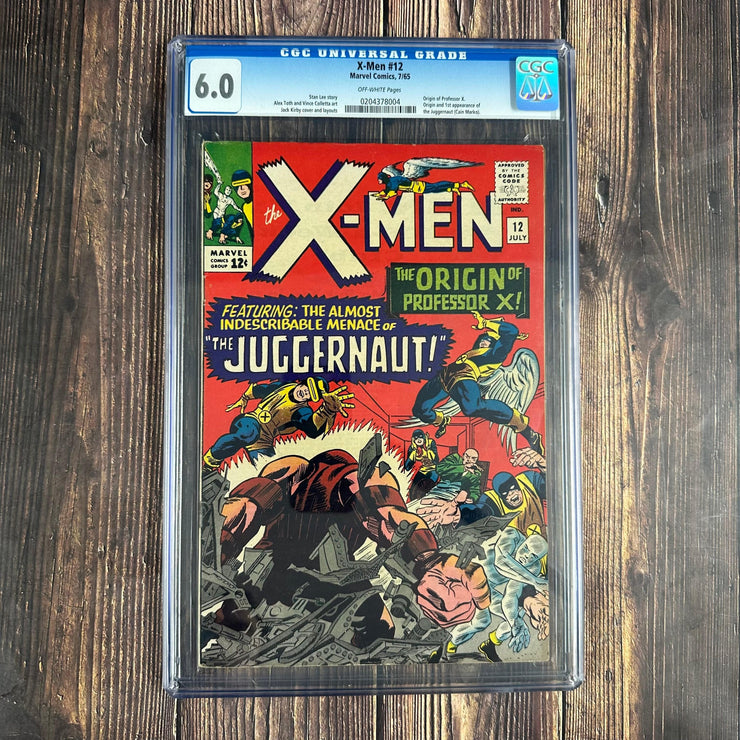 Bry's Comics *B0X08 Uncanny X-Men #12 CGC 6.0 Cover Art by Jack Kirby, 1st appearance and origin of Juggernaut, Origin of Professor X, 1st cameo of Cyttorak