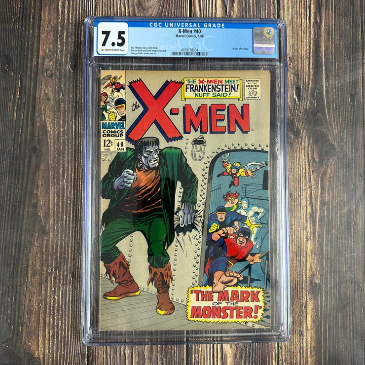 Bry's Comics *B0X08 Uncanny X-Men #40 CGC 7.5 Cover Art by George Tuska, Origin of Cyclops continued