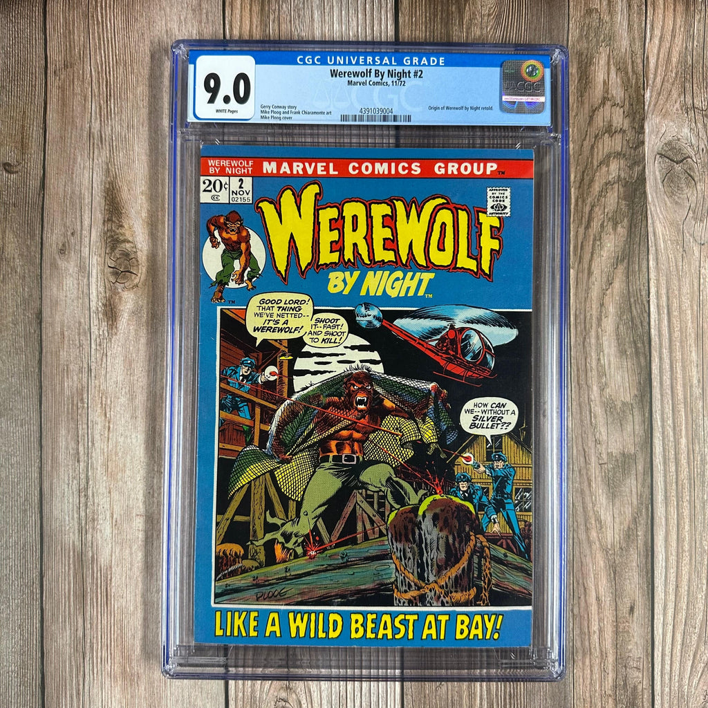Bry's Comics *B0X08 Werewolf By Night #2 CGC 9.0 WP Cover art by Mike Ploog, Origin of Werewolf by Night retold.