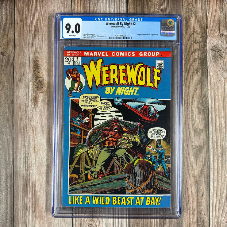 Bry's Comics *B0X08 Werewolf By Night #2 CGC 9.0 WP Cover art by Mike Ploog, Origin of Werewolf by Night retold.
