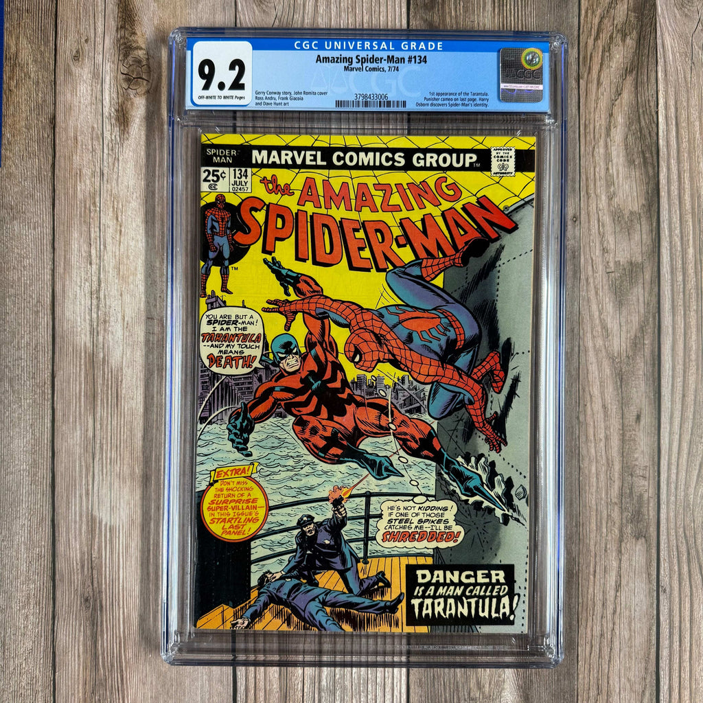 Bry's Comics *B0X1 Amazing Spider-Man #134 CGC 9.2 1st appearance of Tarantula, 2nd appearance of the Punisher *