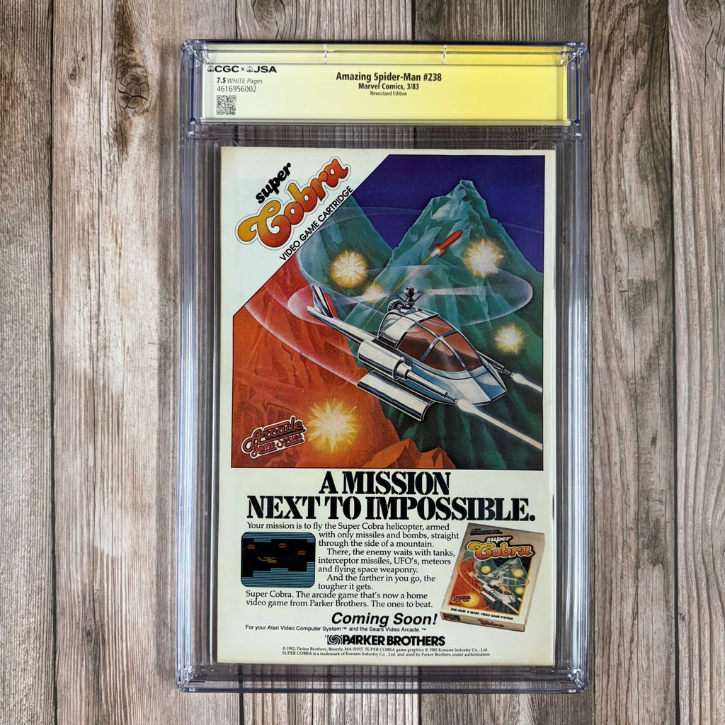 Bry's Comics *B0X1 Amazing Spider-Man #238 CGC 7.5 WP Authenticated Signature of Jim Shooter, Signed by Andrew Garfield.  1st appearance of the Hobgoblin (Roderick Kingsley), includes Tattooz insert NEWSSTAND EDITION (cert:6002)