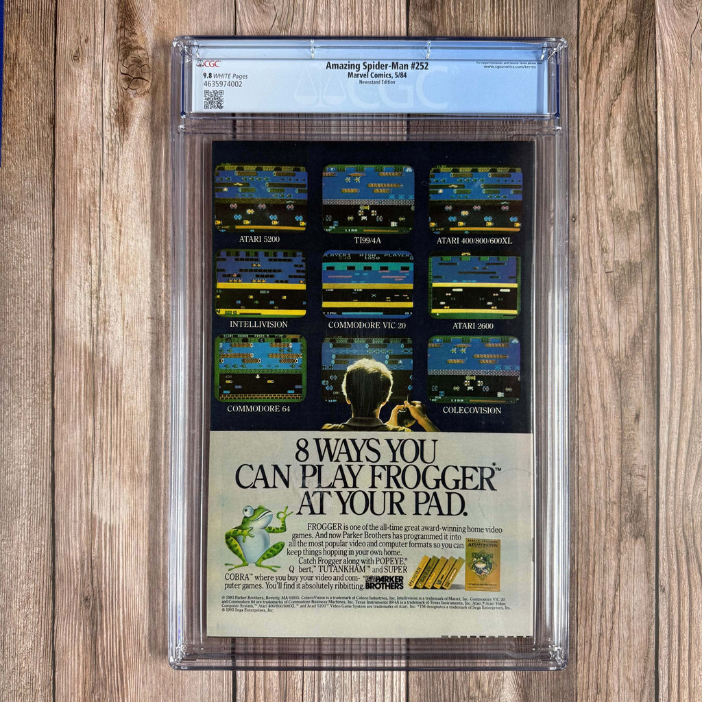 Bry's Comics *B0X1 Amazing Spider-Man #252 CGC 9.8 WP 1st appearance of Spider-Man's black costume (tie with Marvel Team-Up #141) NEWSSTAND EDITION