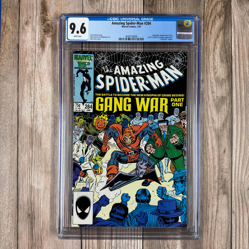 Bry's Comics *B0X1 Amazing Spider-Man #284 CGC 9.6 WP Part 1 of Gang War story arc
