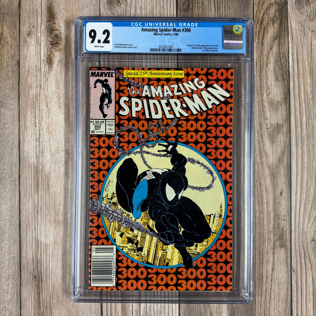 Bry's Comics *B0X1 Amazing Spider-Man #300 CGC 9.2 WP 1st full appearance of Venom, ICONIC Todd McFarlane Cover, NEWSSTAND EDITION