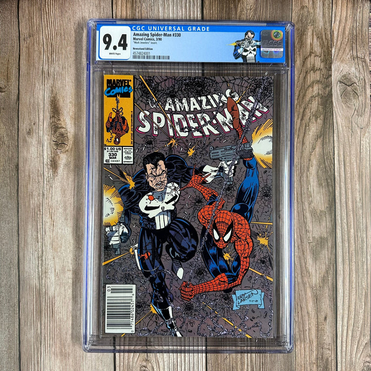 Bry's Comics *B0X1 Amazing Spider-Man #330 CGC 9.4 WP Custom Label, JC Penney Variant, MARK JEWELERS INSERT