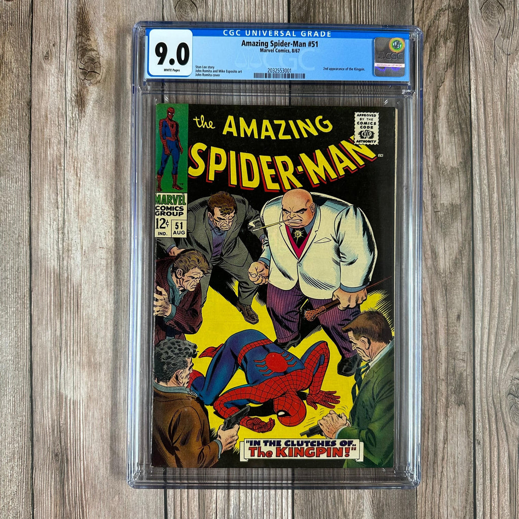 Bry's Comics *B0X1 Amazing Spider-Man #51 CGC 9.0 WP 1st appearance of Robbie Robertson, 2nd full appearance and 1st cover of Kingpin