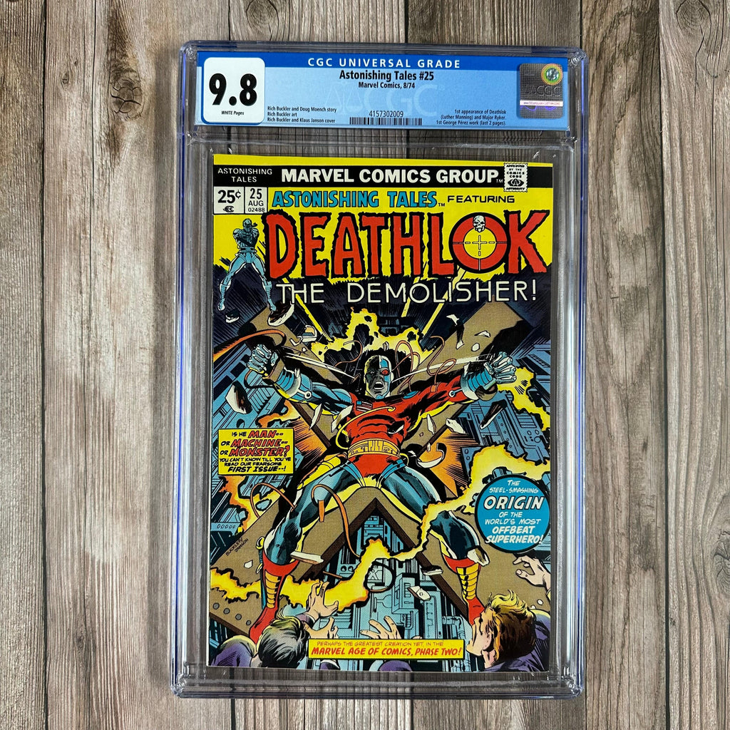 Bry's Comics *B0X1 Astonishing Tales #25 CGC 9.8 WP 1st appearance of Deathlok and Major Ryker, 1st Marvel work by George Perez