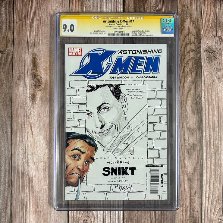 Bry's Comics B0X1 Astonishing X-Men #17 CGC 9.0 WP SS Signed and Sketch by Mike Perkins; Cover by John Cassaday (cert:3003)