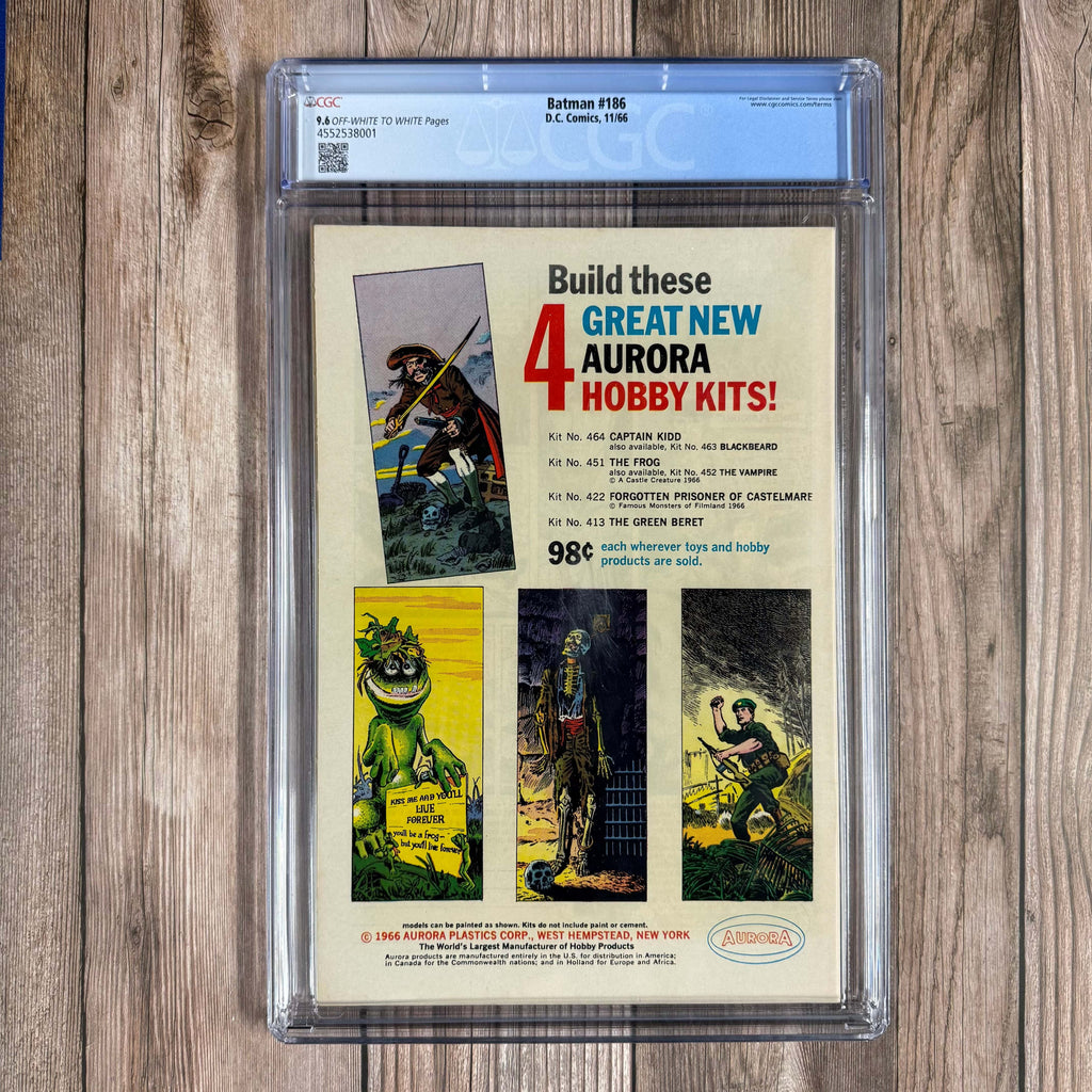 Bry's Comics *B0X1 Batman #186 CGC 9.6 1st appearance of Gaggy the Clown (Joker’s sidekick)