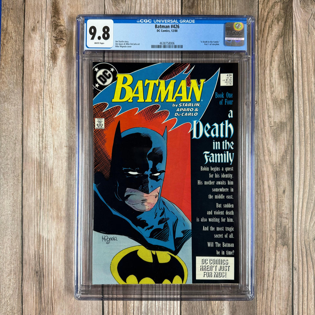 Bry's Comics *B0X1 Batman #426 CGC 9.8 WP "A Death in the Family" part 1