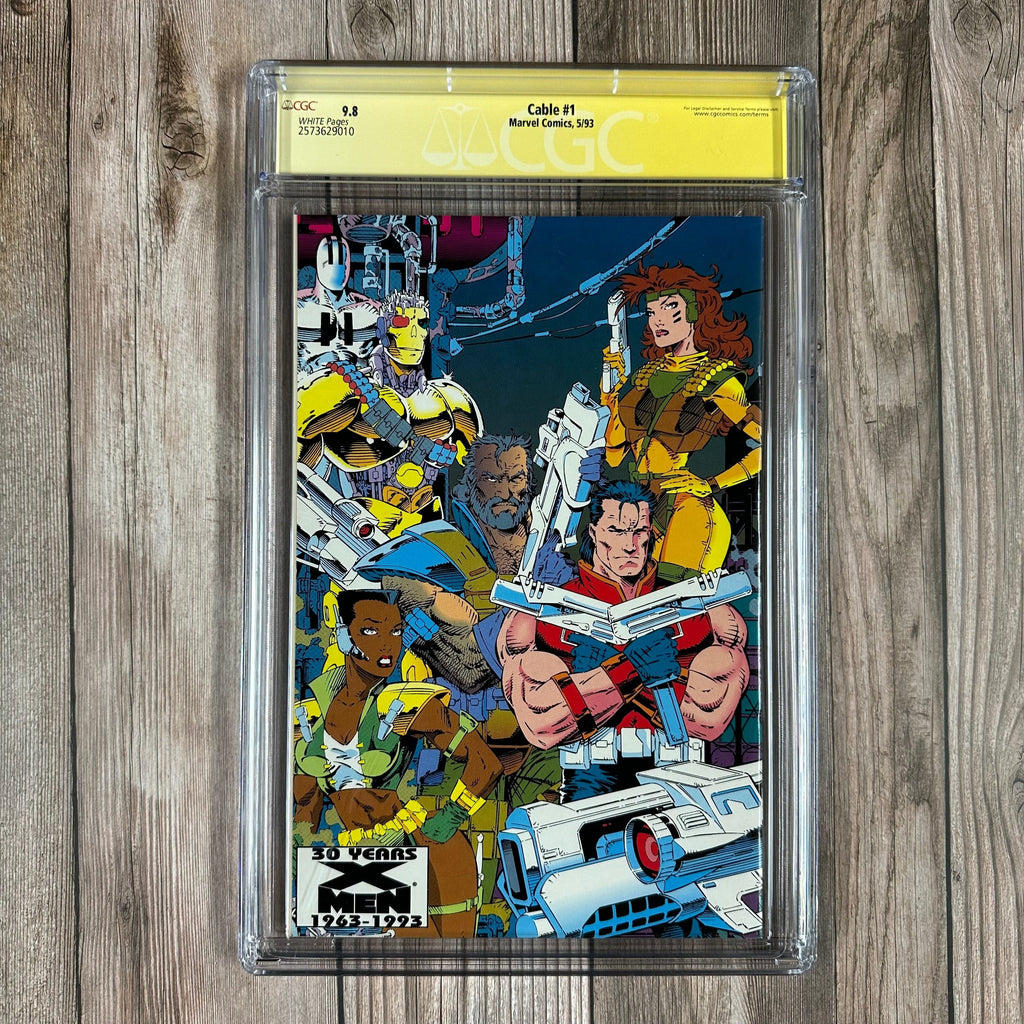 Bry's Comics *B0X1 Cable #1 CGC 9.8 WP SS Signed by Art Thibert & Rob Liefeld, Embossed gold foil,logo, Wraparound cover, Origin of Cable, 1st appearance of Sinsear and Clan Chosen (cert:9010)