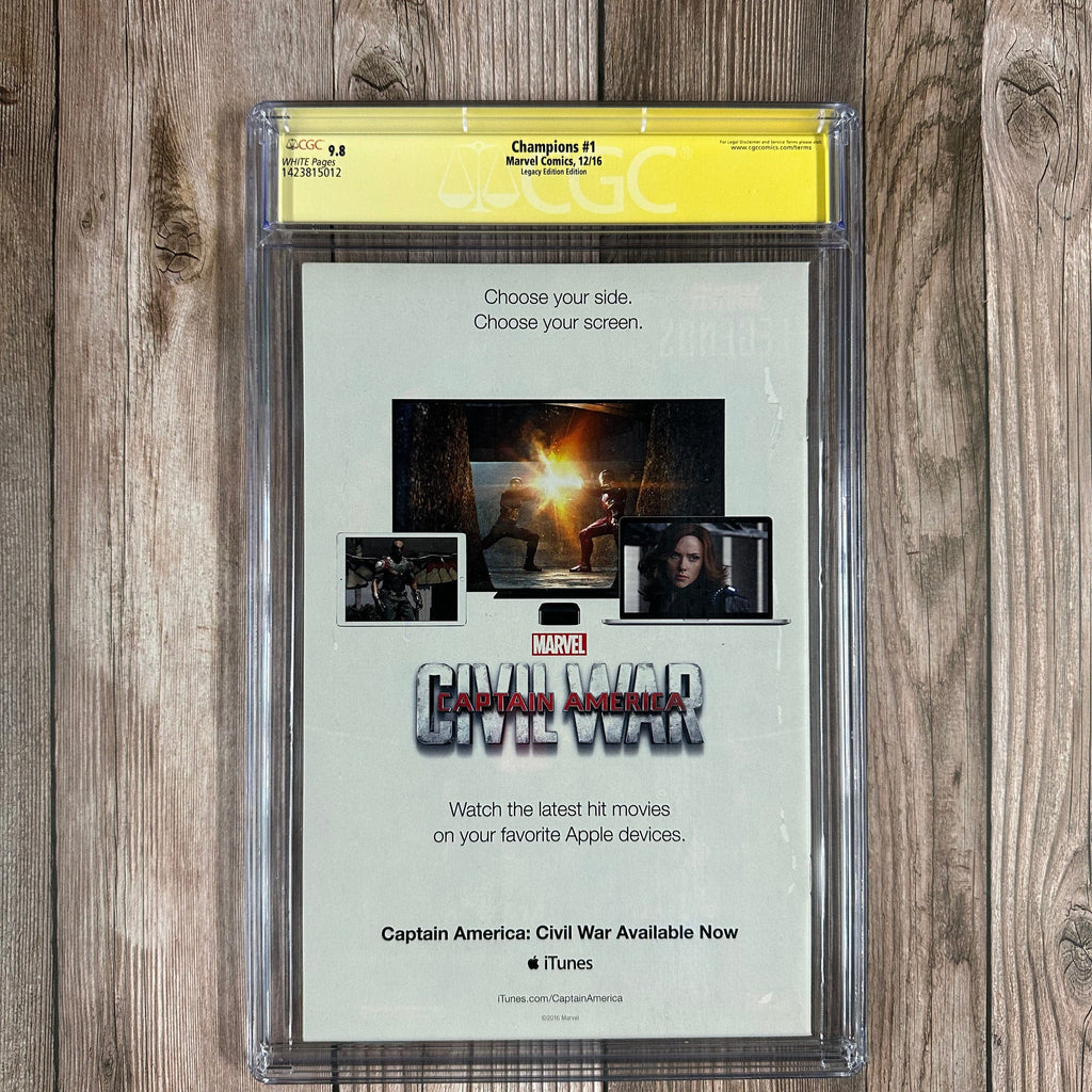 Bry's Comics *B0X1 Champions #1 CGC 9.8 WP SS Signed by Mark Waid, Legacy Edition, Artgerm Variant Cover, 1st team appearance and origin of the Champions