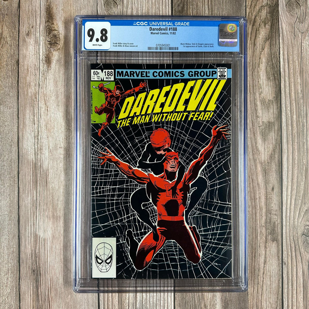 Bry's Comics *B0X1 Daredevil #188 CGC 9.8 WP ICONIC cover art by Frank Miller