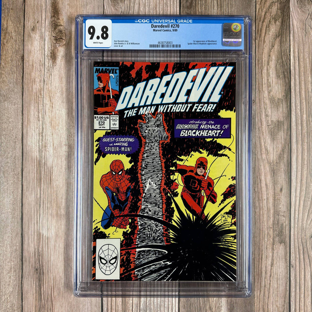 Bry's Comics *B0X1 Daredevil #270 CGC 9.8 WP 1st appearance of Blackheart, son of Mephisto