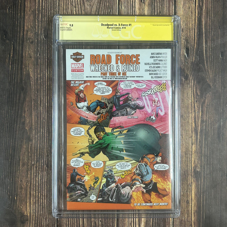 Bry's Comics *B0X1 Deadpool vs X-Force #1 CGC 9.8 WP 1:25 Variant, SS Signed by Rob Liefeld and J. Scott Campbell, Cover by J. Scott Campbell