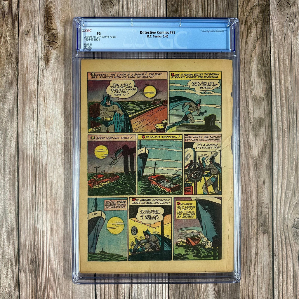 Bry's Comics *B0X1 Detective Comics #37 CGC PG PAGE 5 ONLY, Last solo Batman story in Detective