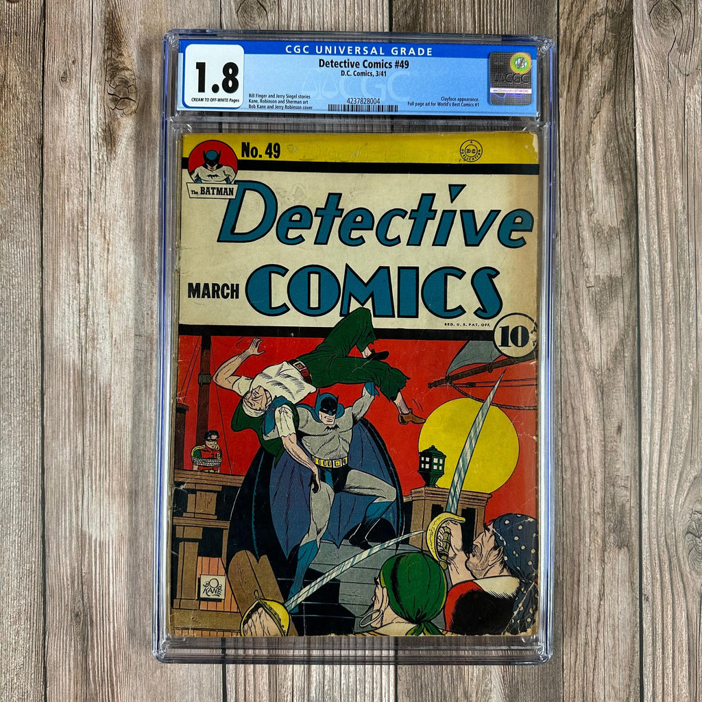 Bry's Comics *B0X1 Detective Comics #49 CGC 1.8  2nd appearance of Clayface (Basil Karlo) Full page ad for World's Best Comics #1