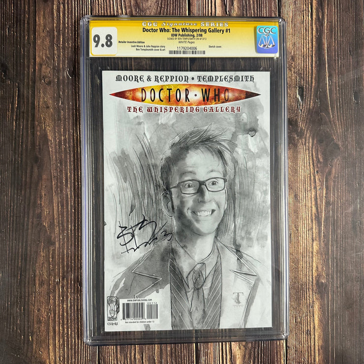 Bry's Comics *B0X1 Doctor Who: The Whispering Gallery #1 CGC 9.8 WP SS Signed by Ben Templesmith, Sketch Variant