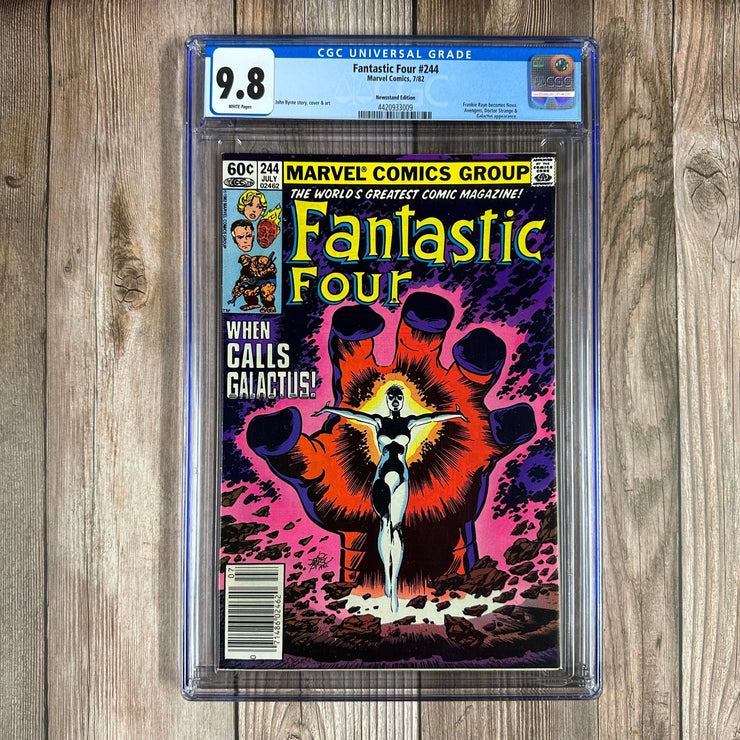 Bry's Comics * B0X1 Fantastic Four #244 CGC 9.8 WP 1st appearance of Frankie Raye as the second Nova, becomes a Herald of Galactus,NEWSSTAND EDITION