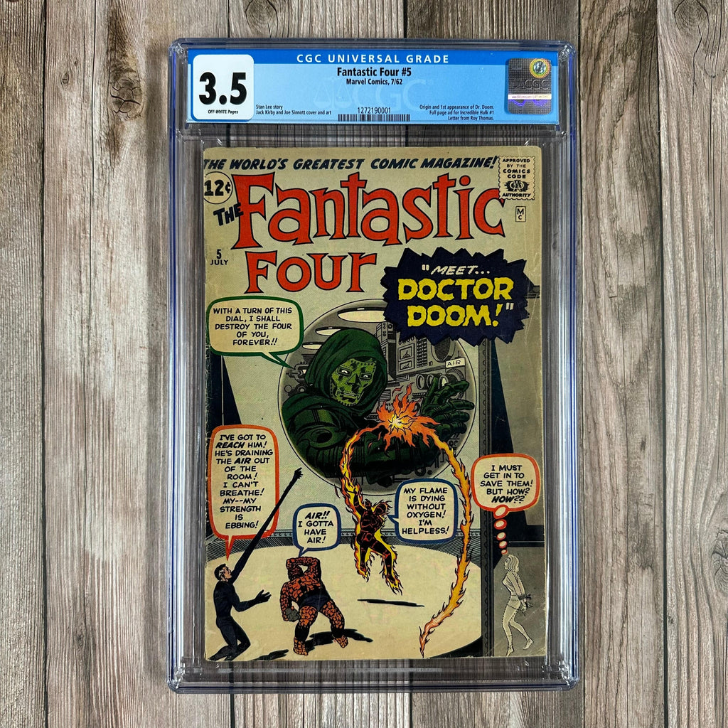 Bry's Comics *B0X1 Fantastic Four #5 CGC 3.5 1st appearance and origin of Doctor Doom, 1st appearance of a Doombot
