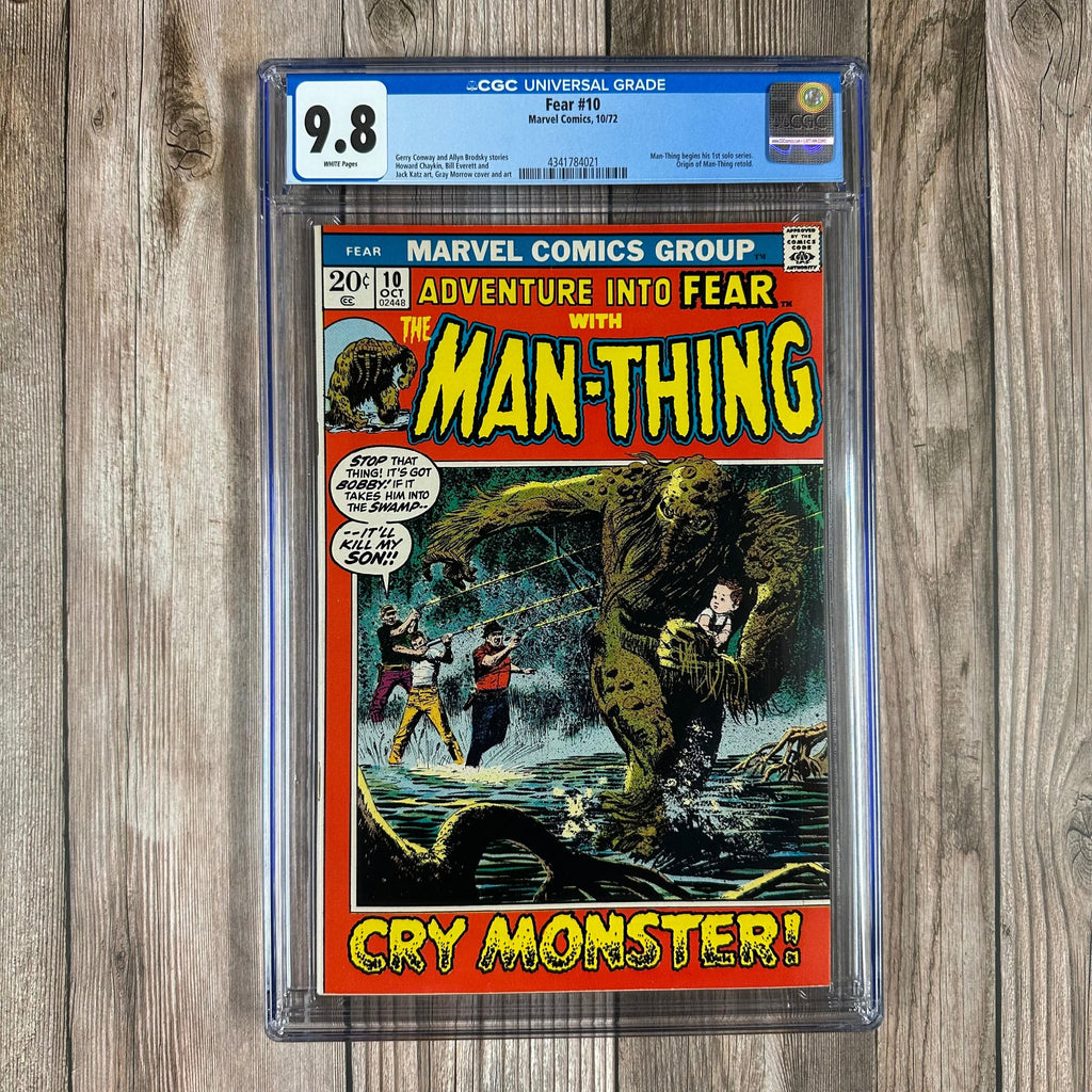 Bry's Comics *B0X1 Fear (Adventure Into) #10 CGC 9.8 WP 1st headlining Man-Thing t, Origin of Man-Thing retold.itle feature