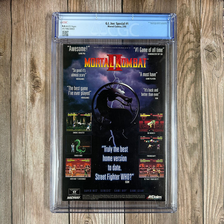 Bry's Comics *B0X1 G.I. Joe Special #1 CGC 9.4 WP Cover art by Todd McFarlane Spider-Man #1 (8/90) cover homage