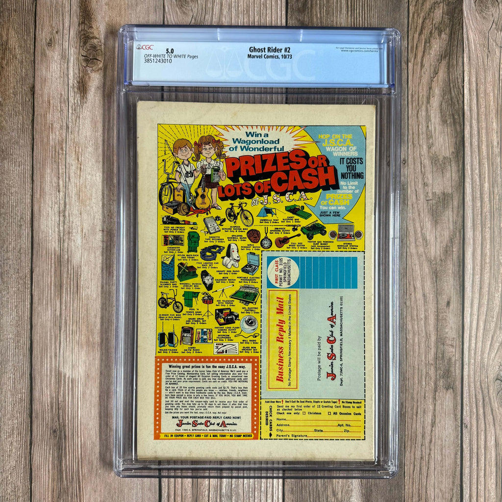 Bry's Comics *B0X1 Ghost Rider #2 CGC 5.0 2nd cameo appearance of Son of Satan (Daimon Hellstrom)