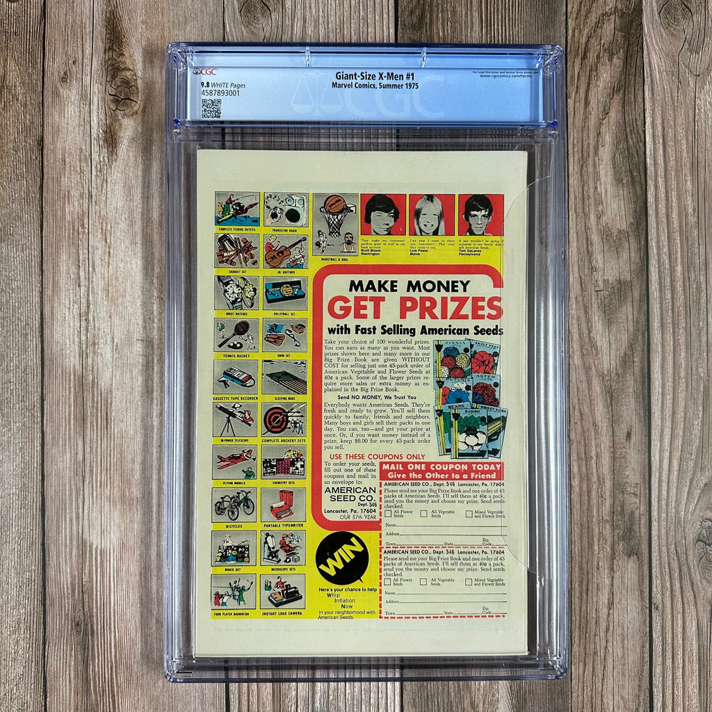 Bry's Comics *B0X1 Giant-Size X-Men #1 CGC 9.8 WP 1st appearance of Storm, Nightcrawler, Colossus, Thunderbird, 2nd full appearance of Wolverine, 1st appearance of Illyana Rasputin, intro of Krakoa