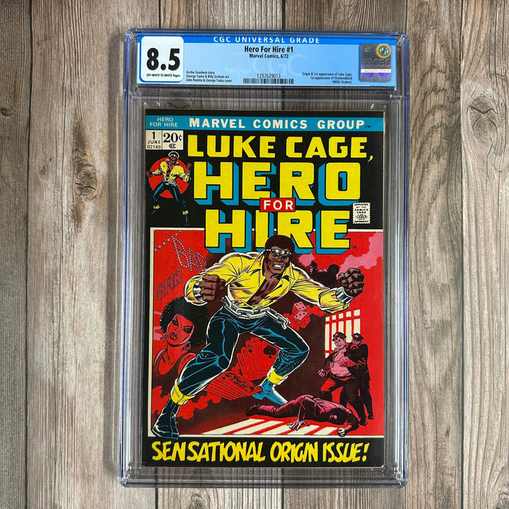 Bry's Comics * B0X1 Hero for Hire #1 CGC 8.5 1st appearance of Luke Cage, Diamondback, Comanche & Shades