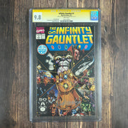 Bry's Comics *B0X1 Infinity Gauntlet #1 CGC 9.8 WP SS Signed by George Perez and Josef Rubinstein, ICONIC Cover Art by George Perez, "Infinity Gauntlet" Part 1