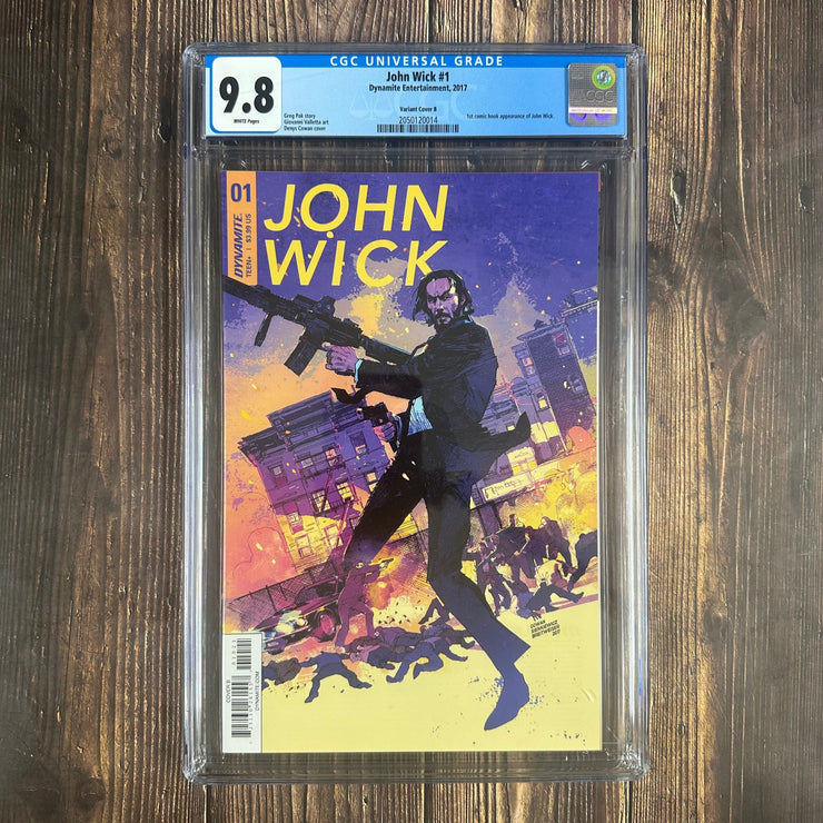 Bry's Comics *B0X1 John Wick #1 CGC 9.8 WP Variant Cover B, 1st appearance of John Wick in comics