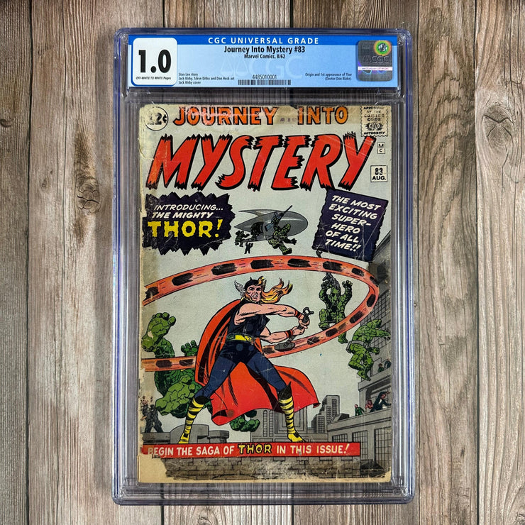 Bry's Comics *  B0X1 Journey Into Mystery #83 CGC 1.0 1st appearance and origin of Thor, 1st appearance of Donald Blake, 1st team appearance of the Kronans, introduction of Thor's hammer Mjolnir