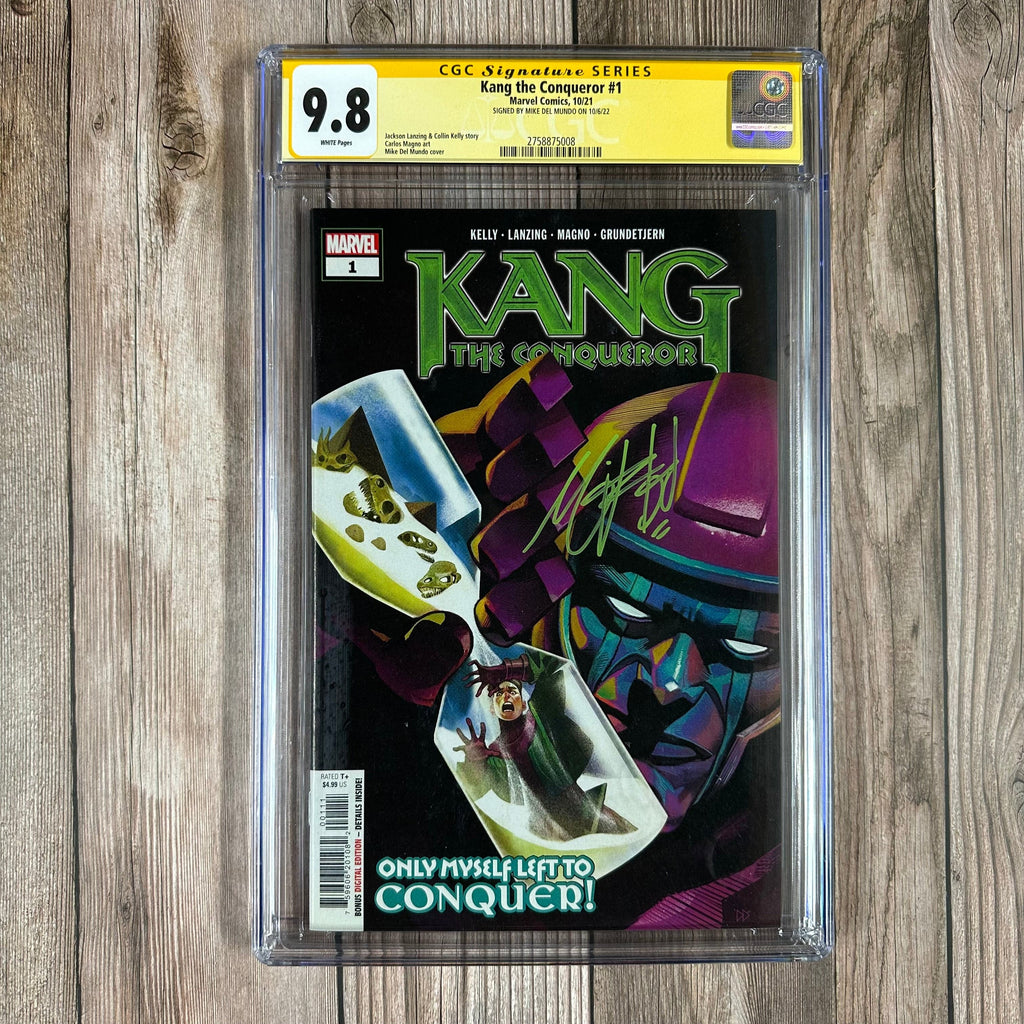 Bry's Comics *B0X1 Kang the Conqueror #1 CGC 9.8 WP SS Signed by Mike Del Mundo, Origin of Kang, 1st solo series featuring Kang the Conqueror (cert:5008)